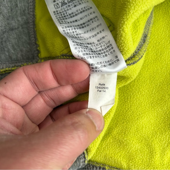 Eddie Bauer Men's Sweater Large Gray/Green Y2K Full Zip Fleece Polyester Jacket - Picture 7 of 10